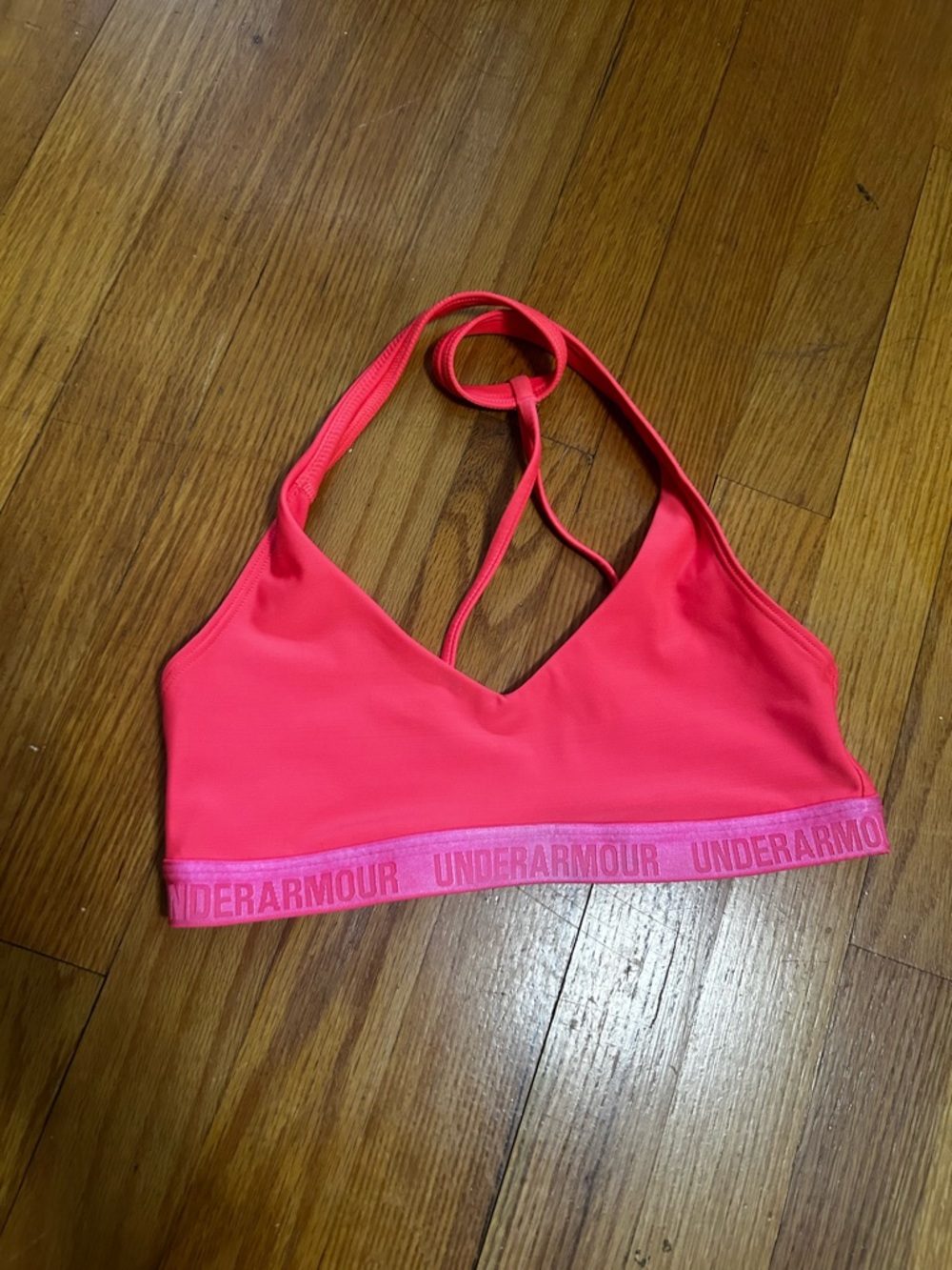 Under Armour Neon Pink Racerback Sports Bra